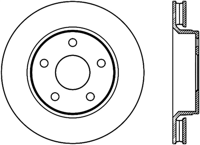 StopTech Sport Slot 07-17 Jeep Wrangler Slotted Left Front CRYO Rotor