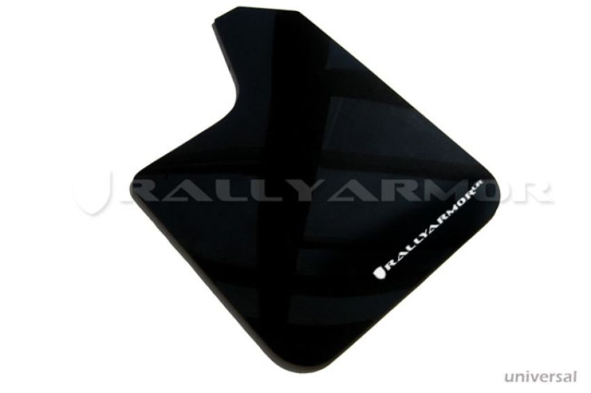 Rally Armor MF12-UR-BLK/WH Black Mud Flap/White Logo