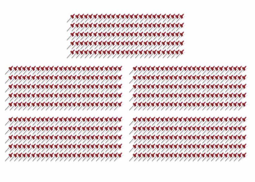 FIVESTAR FIV814R-500L Lrg Hd Rivet Red Multi-Grip 500pk
