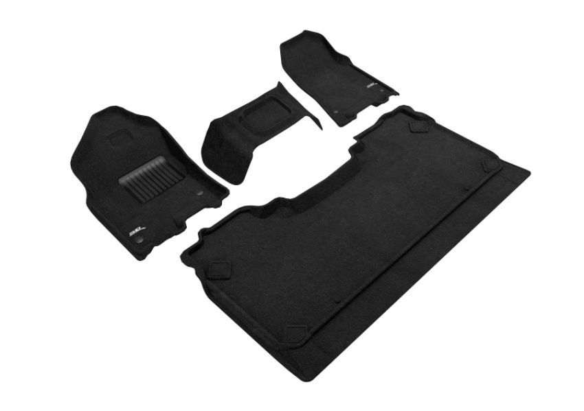 3D MAXpider L1DG02704709 19-24 Dodge Ram 1500 Crew Cab w Bench Front Row Elegant Black R1 R2 (R1 3 Pcs Design)