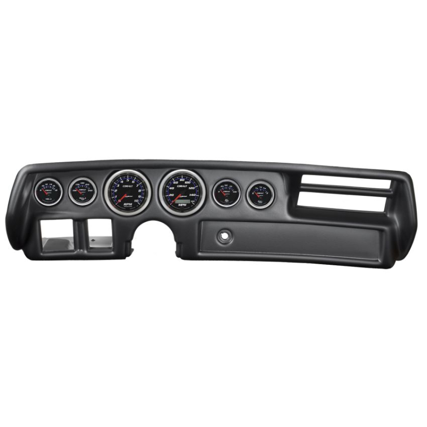AutoMeter 7026-CB Cobalt 70-72 Chevelle/ El Camino/ Malibu Dash Kit 6pc Tach/ MPH/ Fuel/ Oil/ WTMP/ Volt