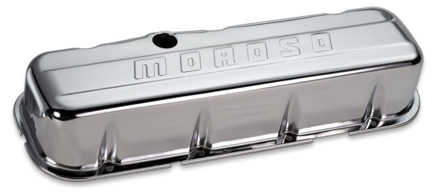 MOROSO MOR68113 Chrome B/E Valve Covers BBC Tall w/Baffle