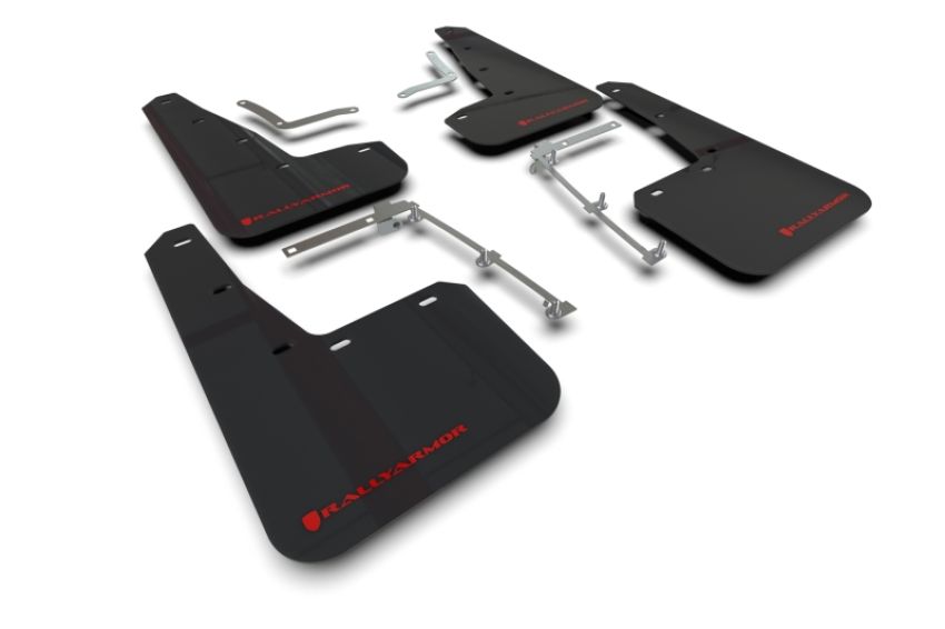 Rally Armor MF74-UR-BLK/RD Black Mud Flap/Red Logo