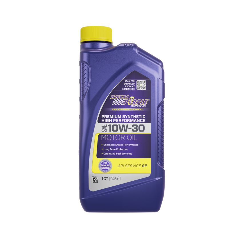 Royal Purple 06130 Premium Synthetic High Performance Multi-Grade 10W-30 Motor Oil - 1 Quart