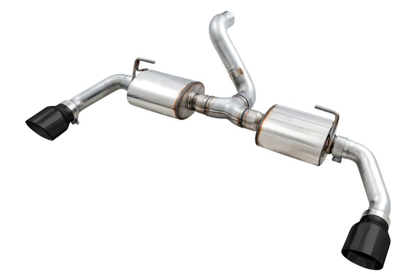 AWE Tuning 3015-33001 2018+ Jeep Wrangler JL/JLU Tread Edition Axle-Back Dual Exhaust - Diamond Black Tips