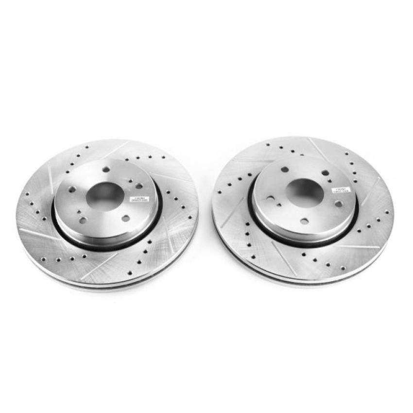 PowerStop JBR1545XPR PowerStop Evolution Performance Drilled, Slotted & Plated Brake Rotor Pair