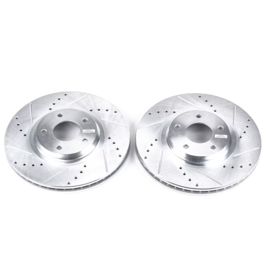 PowerStop JBR1100XPR PowerStop Evolution Performance Drilled, Slotted & Plated Brake Rotor Pair