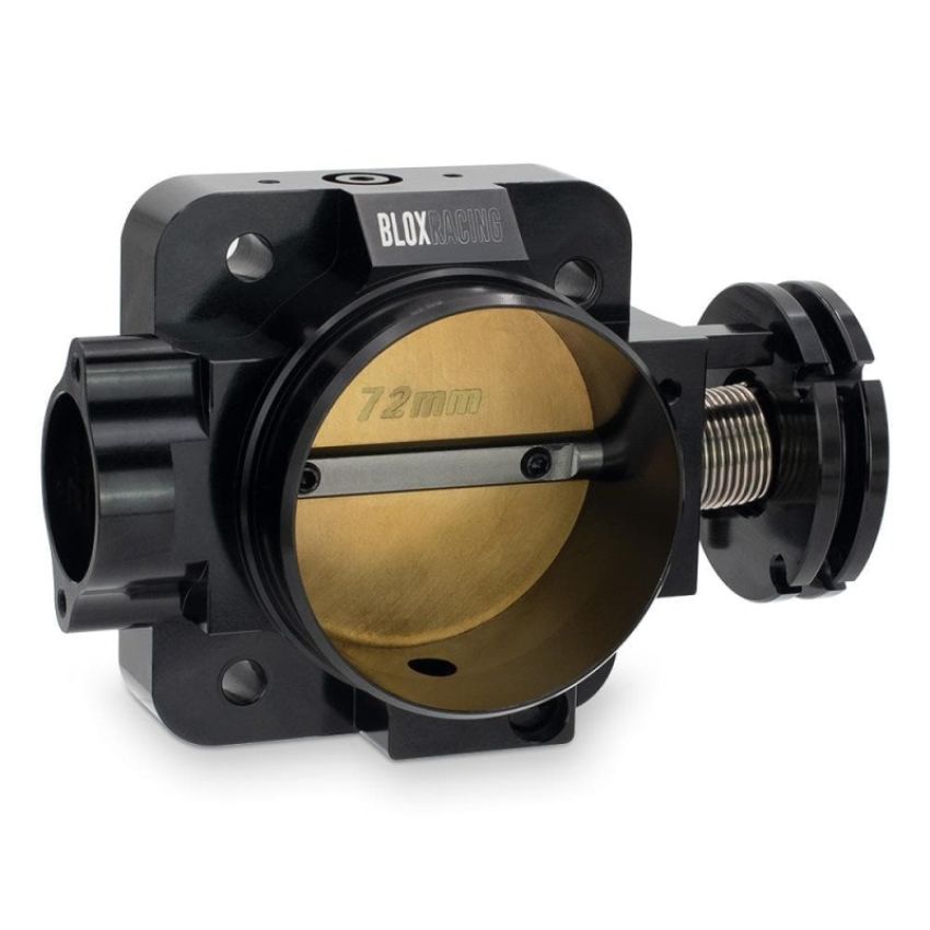 BLOX Racing Honda B/D/H/F Series Engines 72mm Black Billet Throttle Body V2 / Includes TPS