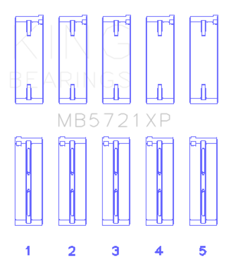 King Nissan SR20DET (GTiR) 16V - (Size STD) Performance Main Bearing Set