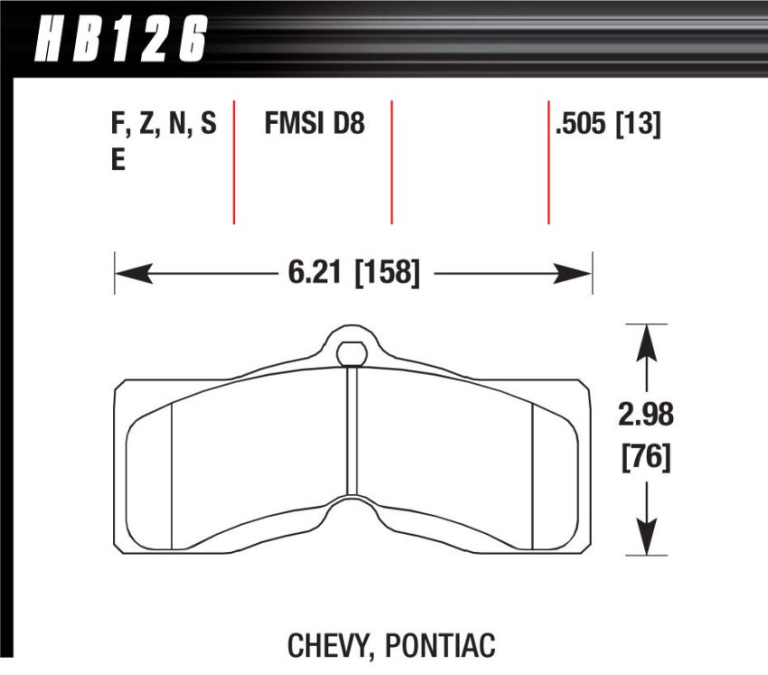 Hawk Performance HB126F.505 HPS Disc Brake Pad