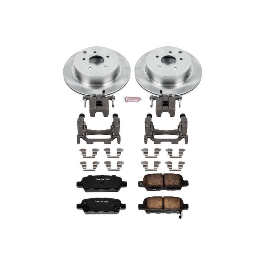 PowerStop KCOE2427A OE Stock Replacement Low-Dust Ceramic Brake Pad, Rotor and Caliper Kit