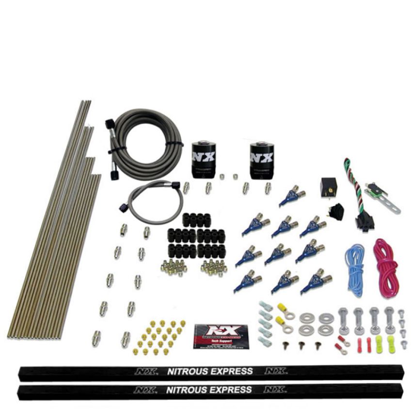Nitrous Express 81000EFI-00 10-CYL PIRANHA NOZZLE DIRECT PORT SYSTEM LESS BOTTLE (250-500HP)