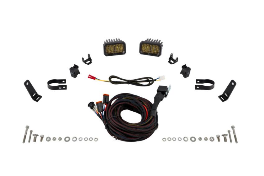 Diode Dynamics DD7733 Stage Series 1 1/2 In Roll Bar Chase Light Kit SSC2 Pro - Yellow (Pair)