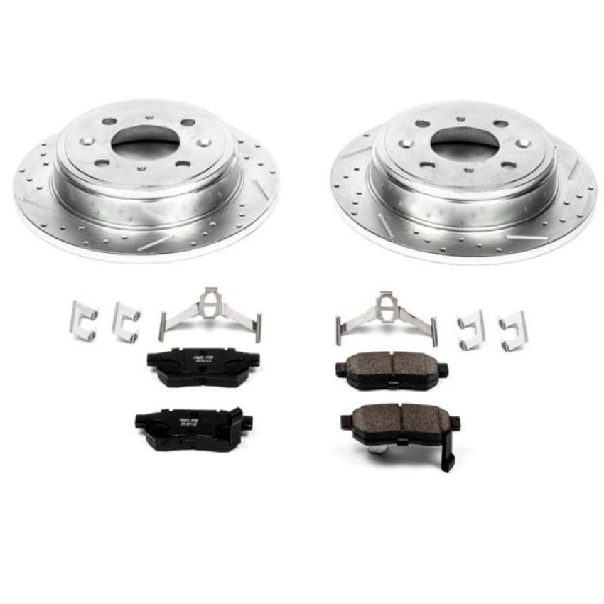 PowerStop K408 Z23 Daily Driver Carbon-Fiber Ceramic Brake Pad and Drilled & Slotted Rotor Kit