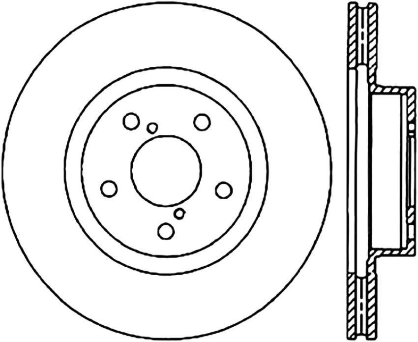 Stoptech 126.47022CSL Power Slot 05-08 STi (5x114.3) CRYO Front Left Rotor