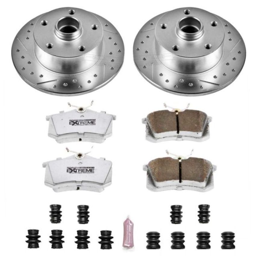 PowerStop K3064-26 Z26 Street Performance Ceramic Brake Pad and Drilled & Slotted Rotor Kit