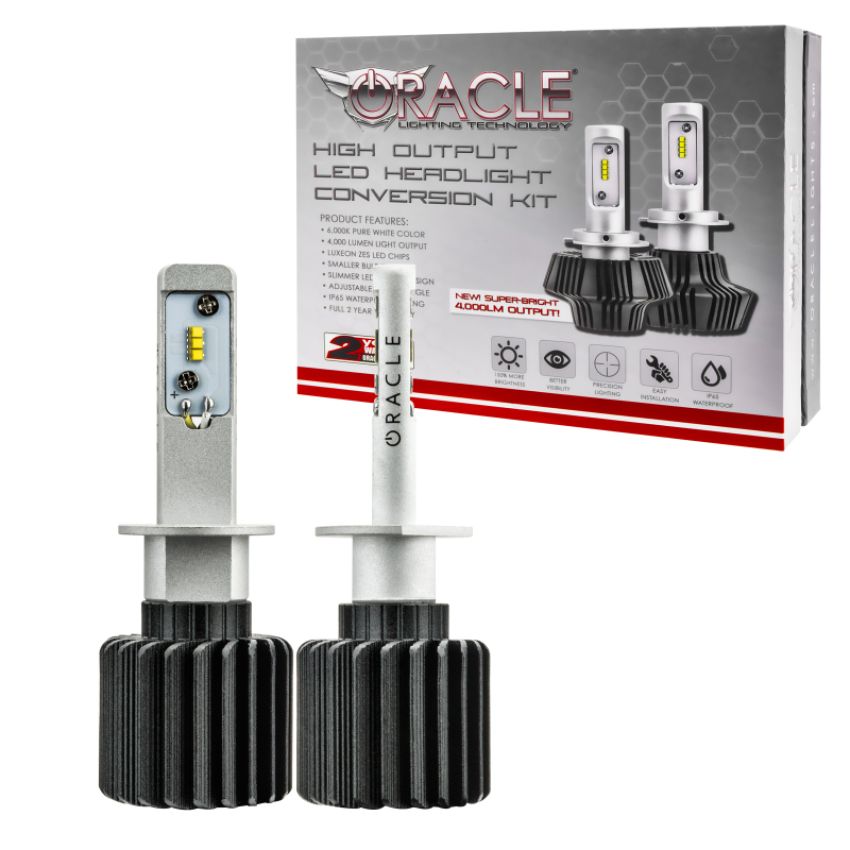 Oracle Lighting 5243-001 H1 4,000+ Lumen LED Headlight Bulbs, Pair
