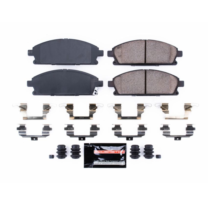 PowerStop Z23-691 PowerStop - Z23 Daily Driver Carbon-Fiber Ceramic Brake Pads with Hardware Kit
