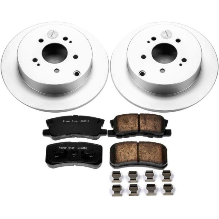 PowerStop CRK5260 Genuine Geomet Coated Rotor and Low-Dust Ceramic Brake Pad Kit