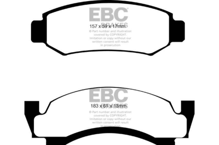 EBC Brakes DP61261 6000 Series Greenstuff Truck/SUV Brakes Disc Pads
