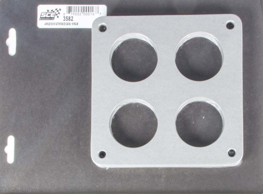 SCE GASKETS 3582 HOLLEY DOMINATOR 4 HOLE .062 THCK BASE GASK. 10 PACK