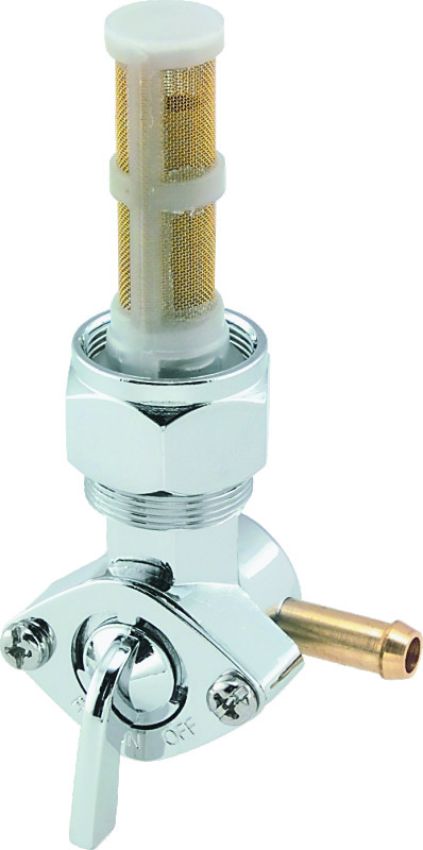 Bikers Choice 492873 78-86 Big Twin & XL Chrome 22MM Petcock Straight Right Facing Outlet