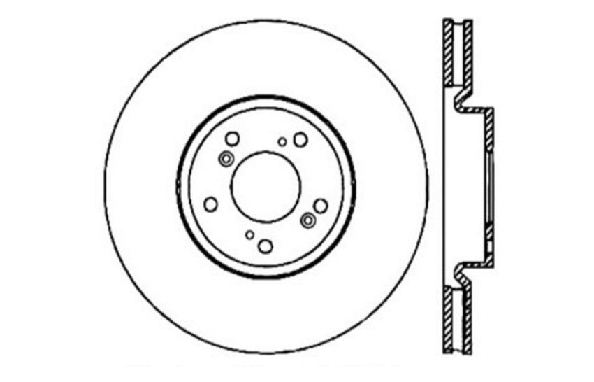 Stoptech 128.40069L Drilled Sport Brake Rotor