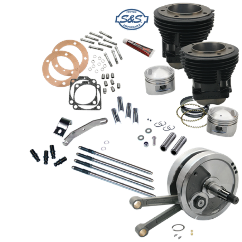 S&S Cycle 91-9126 70-84 BT 93in Sidewinder Big Bore Stroker Kit - Gloss Black