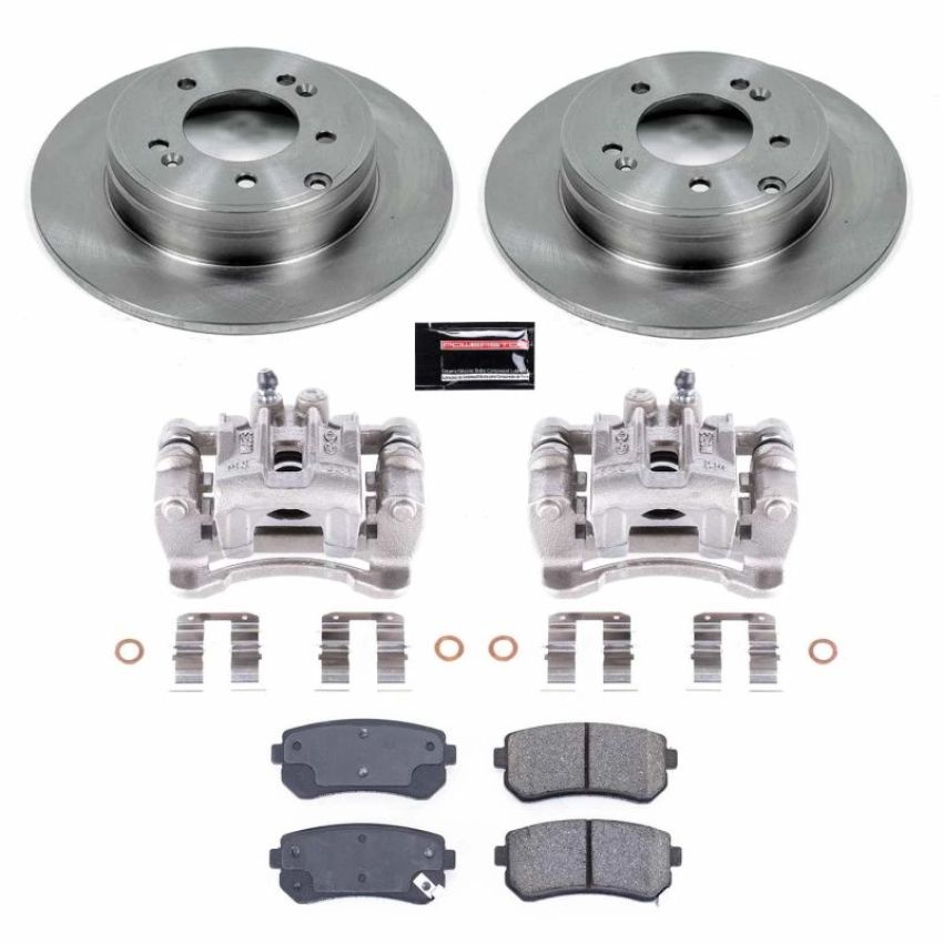 PowerStop KCOE6936 OE Stock Replacement Low-Dust Ceramic Brake Pad, Rotor and Caliper Kit