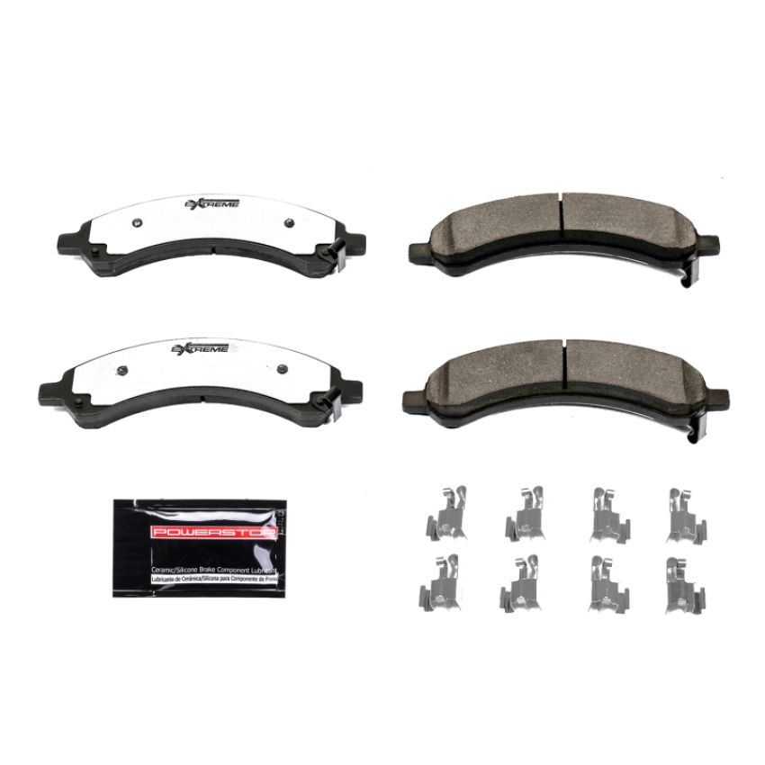 PowerStop Z36-989 PowerStop - Z36 Truck and SUV Carbon-Fiber Ceramic Brake Pads with Hardware Kit