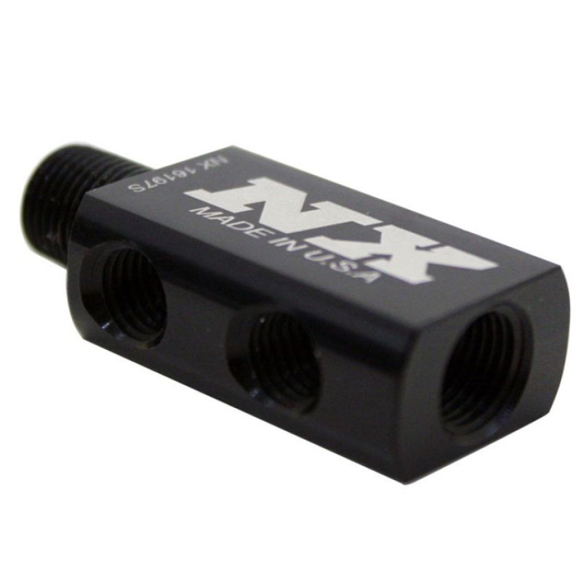 Nitrous Express 16197S COMPACT DISTRIBUTION BLOCK WITH GAUGE PORT