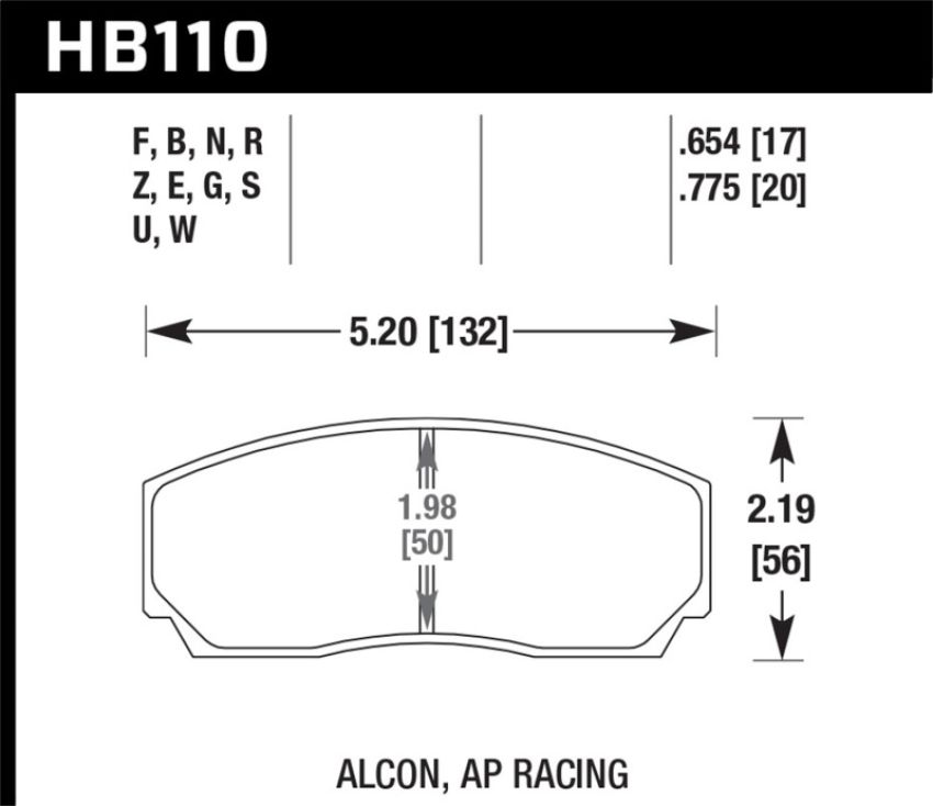 Hawk Performance HB110D.654 ER-1 Disc Brake Pad