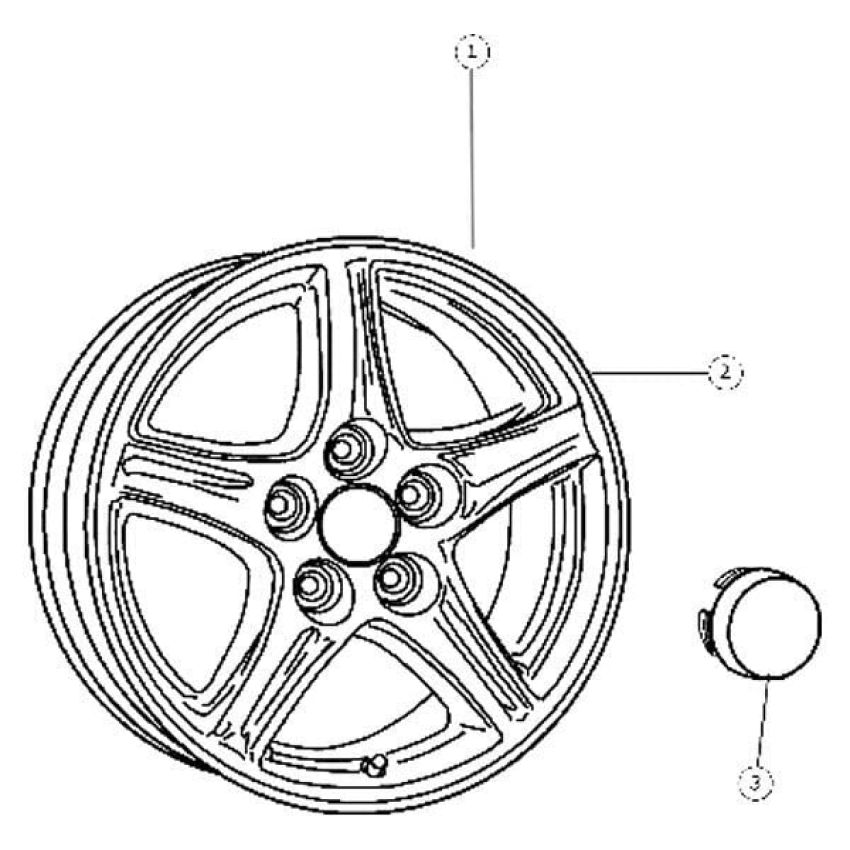 Mopar 52110398AA CAP, Wheel Center