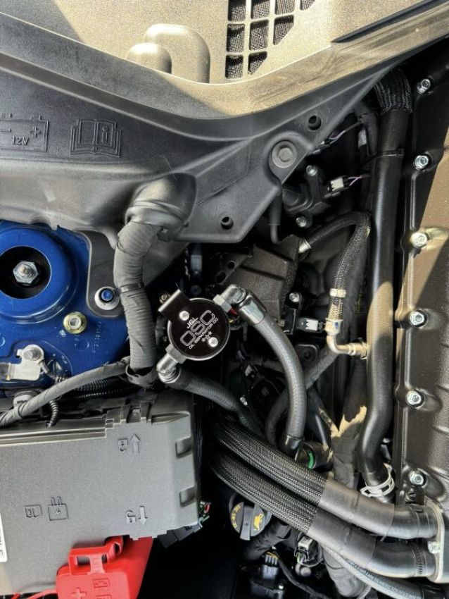J&L 3092P-B J&L 2024-2025 Ford Mustang GT w/ Whipple Supercharger Oil Separator 3.0 PCV Side - Black Anodize