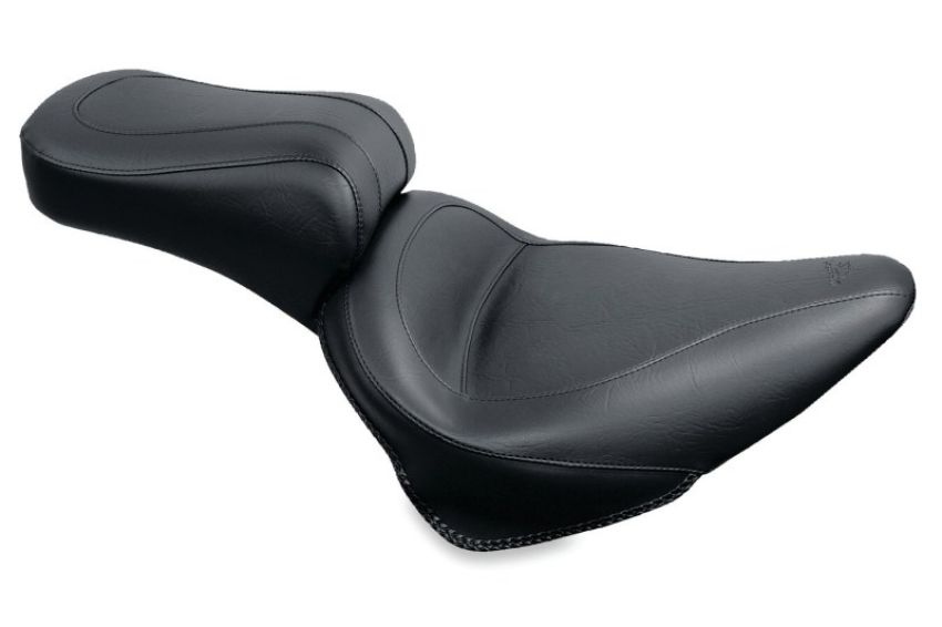 Mustang Motorcycle 75631 Mustang 84-06 Harley Standard Rear Tire Touring 1PC Seat - Black