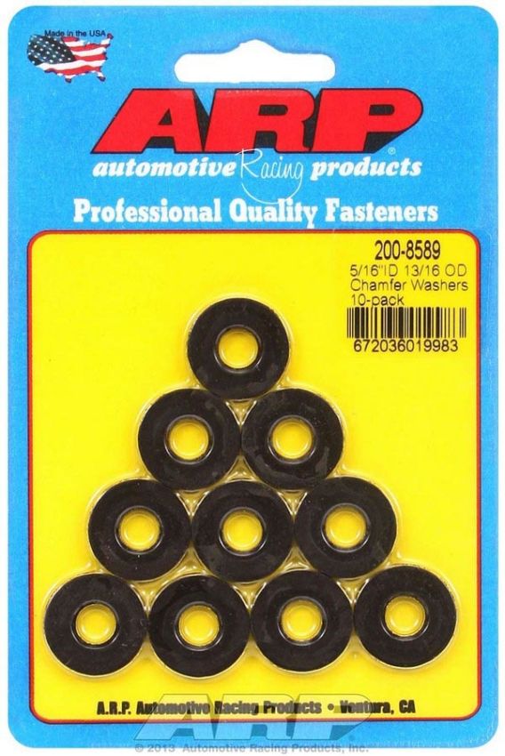 ARP ARP200-8589 Black Washers - 5/16 ID x 13/16 OD (10)