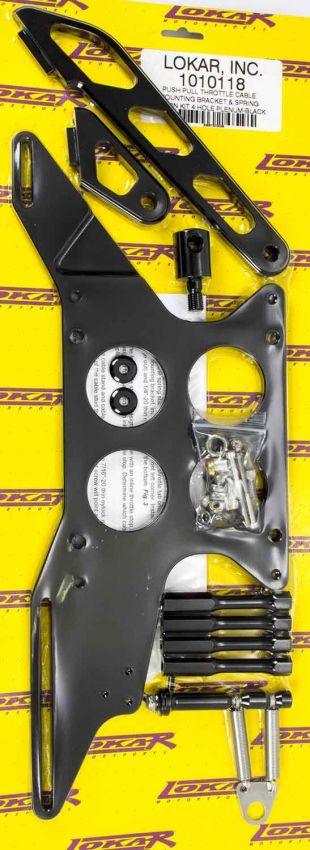 LOKAR LOK1010118 Push/Pull Throttle Cable Mounting Bracket Black