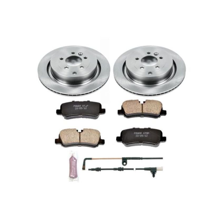 PowerStop KOE6564 OE Stock Replacement Low-Dust Ceramic Brake Pad and Rotor Kit
