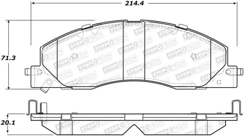 Stoptech 308.13990 Street Brake Pads - Rear