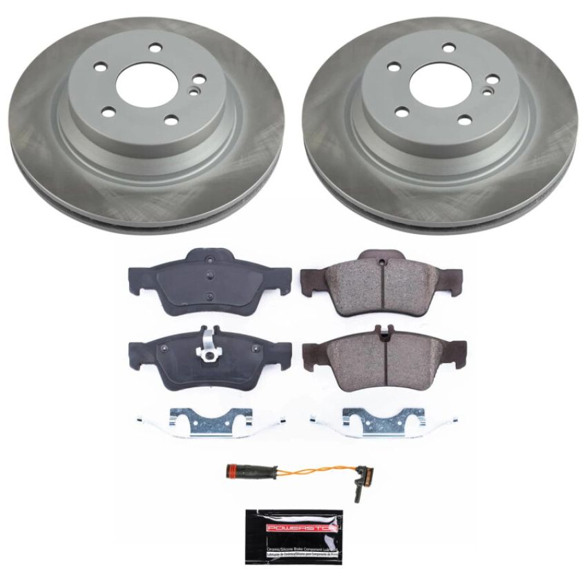 PowerStop SC6359 Semi-Coated Rotor and Low-Dust Ceramic Brake Pad Kit