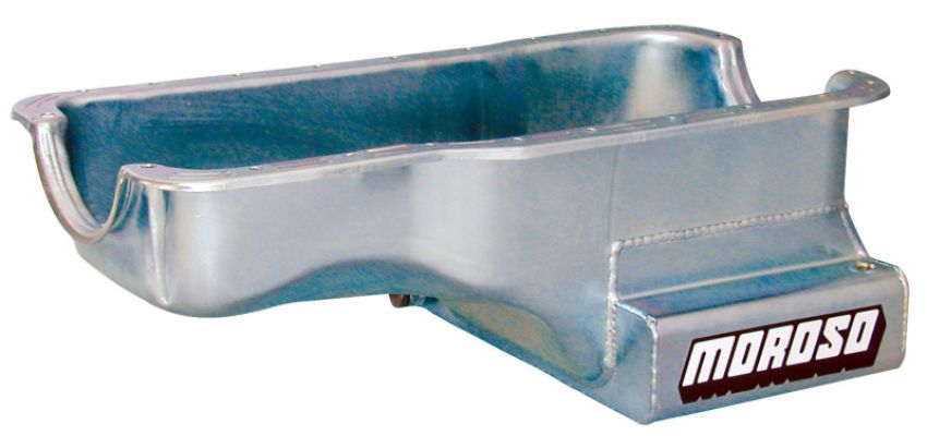 MOROSO MOR20502 SBF 289-302 Front Sump Oil Pan w/Kick-Out- 7qt.