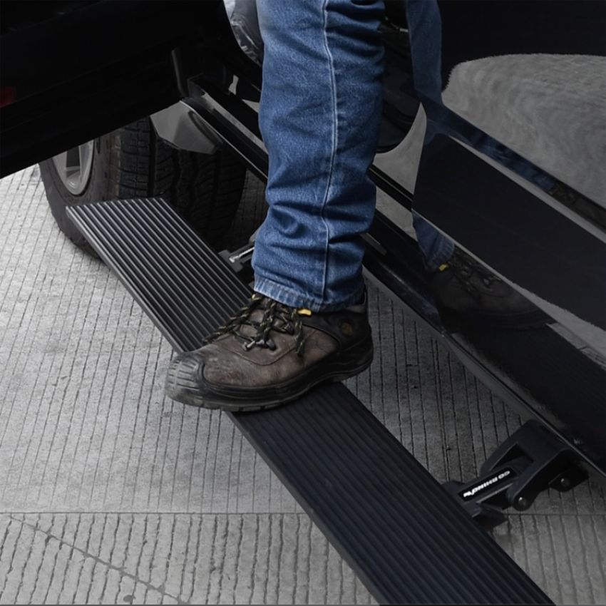 Go Rhino 20444587PC RealTruck 22-24 Toyota Tundra Crew Cab VoltStep Electric Running Board Kit - Tex. Blk