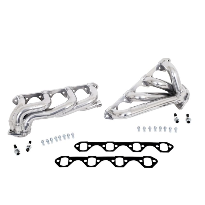 BBK Performance Parts 35110 1987-1995 FORD F150 351W 1-5/8 SHORTY EXHAUST HEADERS (POLISHED SILVER CERAMIC)