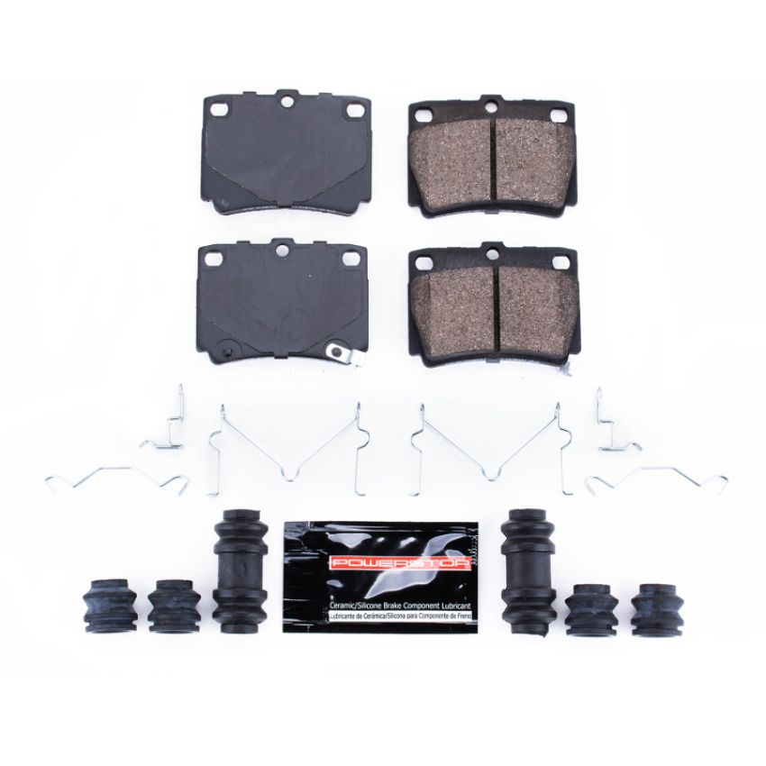 PowerStop Z23-733 PowerStop - Z23 Daily Driver Carbon-Fiber Ceramic Brake Pads with Hardware Kit