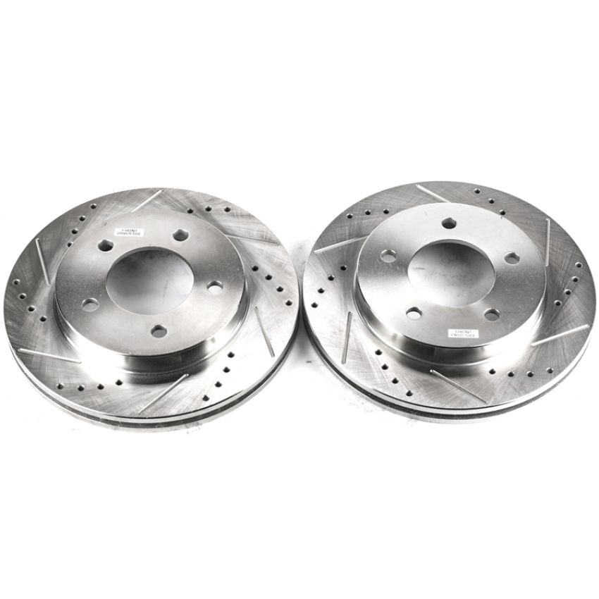 PowerStop AR8557XPR PowerStop Evolution Performance Drilled, Slotted & Plated Brake Rotor Pair