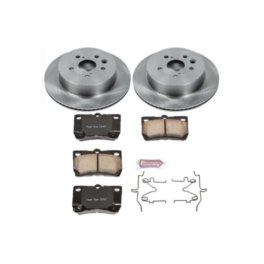 PowerStop KOE2977 OE Stock Replacement Low-Dust Ceramic Brake Pad and Rotor Kit