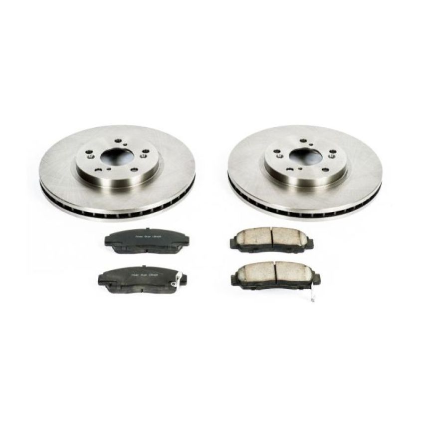 PowerStop KOE2292 OE Stock Replacement Low-Dust Ceramic Brake Pad and Rotor Kit