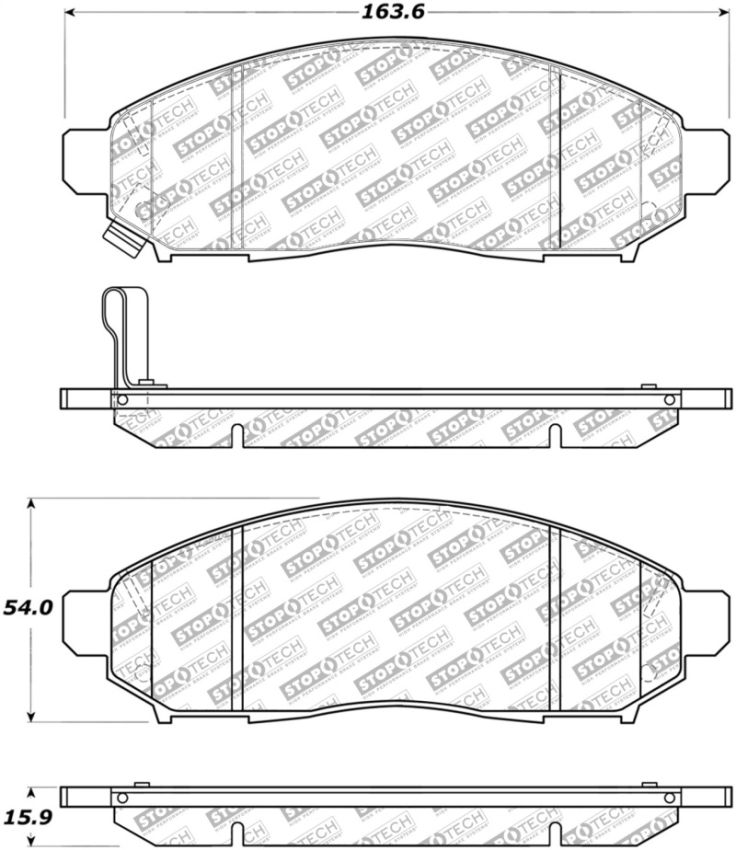 Stoptech 305.10940 Street Select Brake Pads - Front
