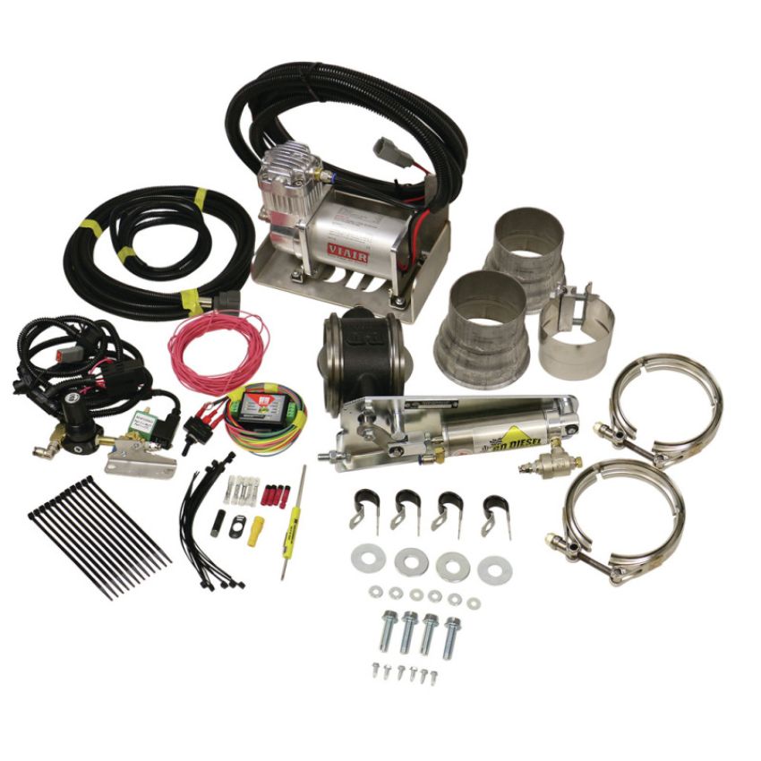 BD Diesel 1028135 Exhaust Brake - Universal 3.5-Inch c/w Air Compressor