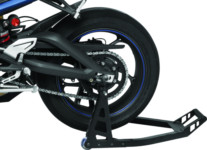 BikeMaster 152421 Universal Aluminum Stand - Rear - Black